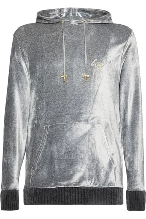 Giuseppe Zanotti Hoodie in Samtoptik