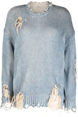 R13 Pullover im Distressed-Look