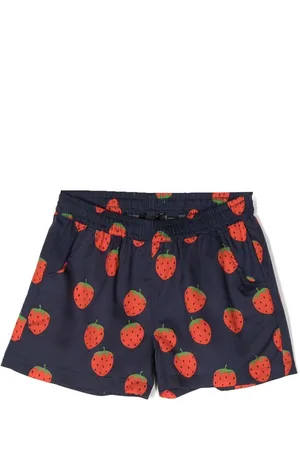 Mini Rodini Shorts mit Erdbeeren-Print