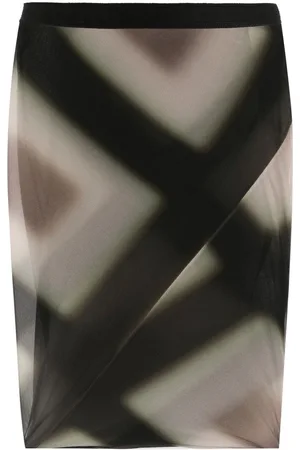 Rick Owens Gemusterter Midirock