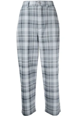 Chocoolate Cropped-Hose mit Karomuster