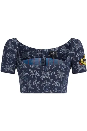 Etro Cropped-Top mit Blumenmuster