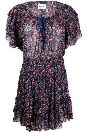 Marant Etoile Florise Minikleid mit Blumen-Print