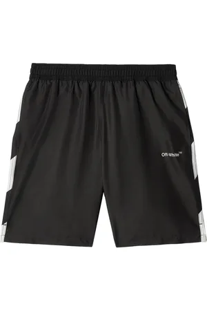 OFF-WHITE Badeshorts mit diagonalen Streifen