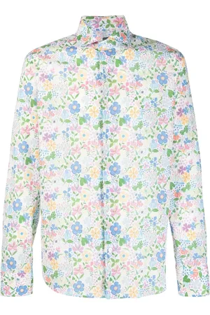 FEDELI Hemd mit Blumen-Print