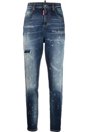 Dsquared2 Damen Skinny Jeans - Paint splatter skinny jeans