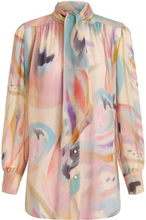 Etro Schluppenbluse mit Malerei-Print
