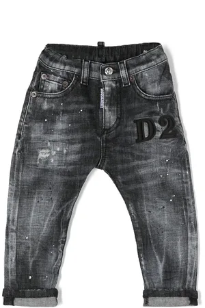 Dsquared2 Logo-patch acid-wash jeans