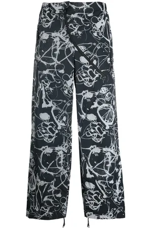 Alexander McQueen Gerade Hose mit abstraktem Print