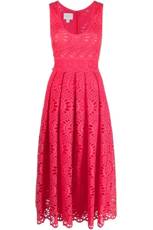 Giambattista Valli Midikleid mit Lochstrickmuster