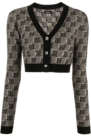 MISBHV Cardigan mit Monogramm-Print