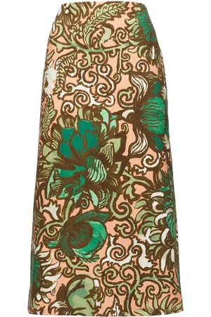La DoubleJ Midirock mit Blumen-Print