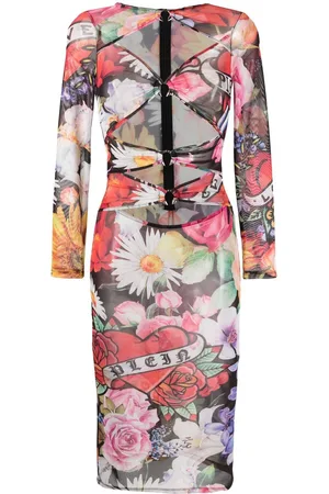 Philipp Plein Love Flowers Midikleid