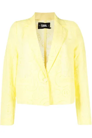 Karl Lagerfeld Cropped-Blazer mit Lochstickerei