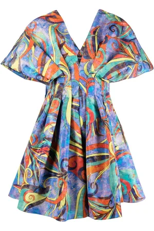 Rochas Minikleid mit grafischem Print