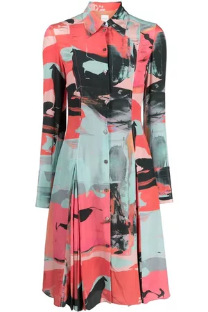 Paul Smith Damen Freizeitkleider - Abstract-print silk dress