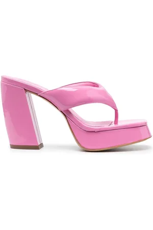Gia Borghini Sandalen mit glänzendem Finish