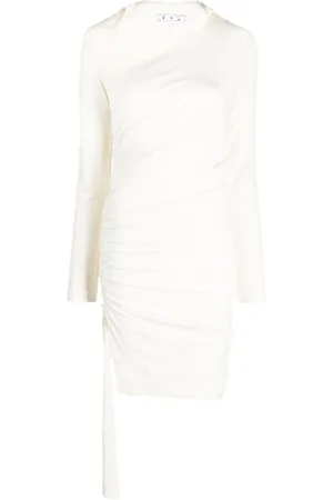OFF-WHITE Gerafftes Jersey-Kleid