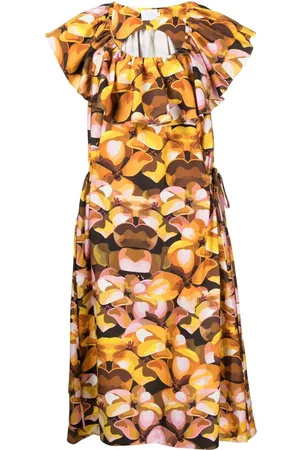 Kika Vargas Zulma Midikleid mit Print