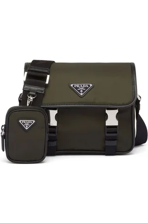 Prada Kuriertasche mit Logo-Schild