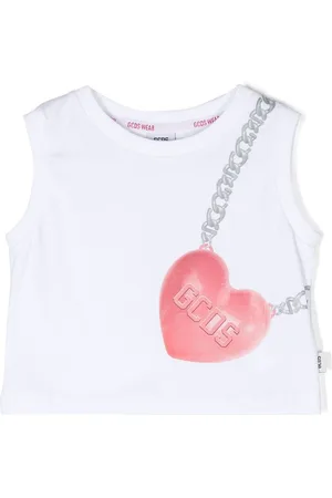 GCDS Cropped-Top mit Herz-Print