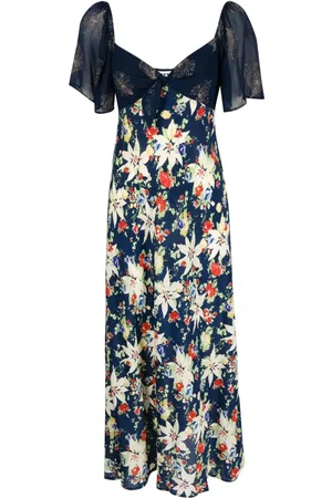 RIXO London Midikleid mit Blumen-Print