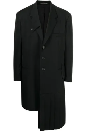 YOHJI YAMAMOTO Mantel mit Slogan-Print