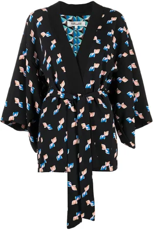 Diane von Furstenberg Damen Kimonos - Graphic-print belted kimono