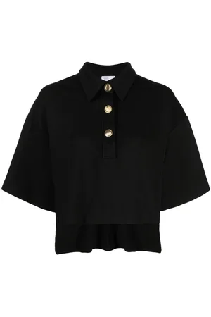 ROSETTA GETTY Kurzärmeliges Cropped-Poloshirt