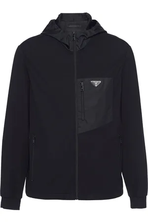Prada Kapuzenjacke mit Kontrasteinsätzen