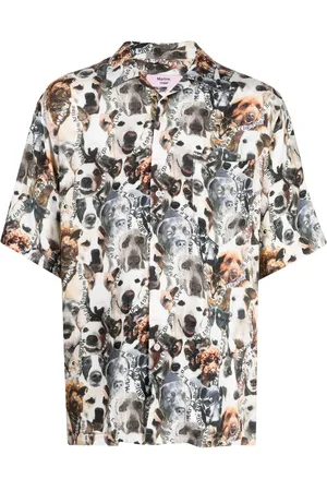 MARTINE ROSE Hemd mit Hunde-Print
