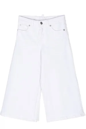 Dsquared2 Weite Hosen - Wide-leg cotton trousers