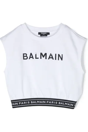 Balmain Top mit Logo-Print