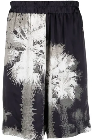 LANEUS Shorts mit Palmen-Print