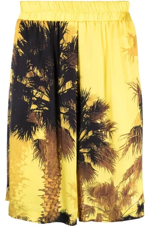 LANEUS Shorts mit Palmen-Print