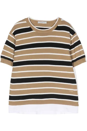 Paolo Pecora Gestricktes T-Shirt mit Streifen