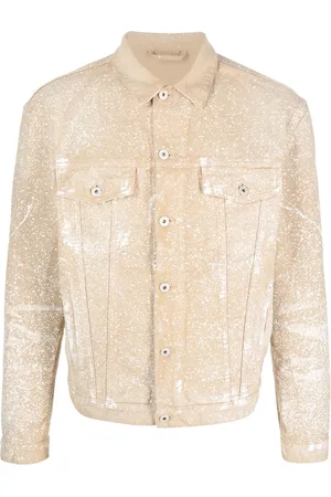 Heron Preston Jeansjacke mit Farbklecks-Print