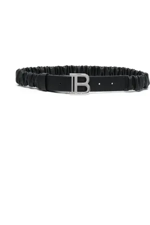 Balmain Logo-buckle leather belt