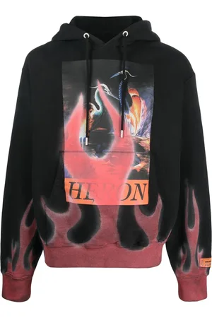 Heron Preston Hoodie mit Flammen-Print