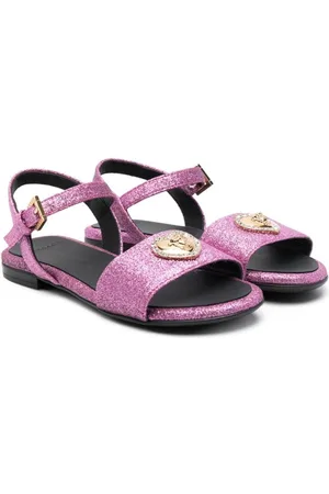 VERSACE Sandalen mit kristallverziertem Herz