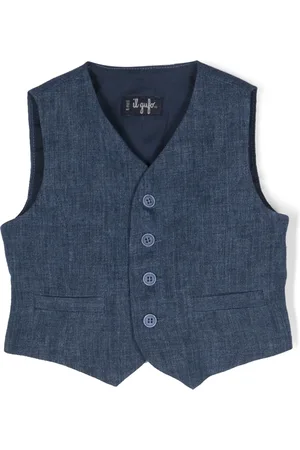 Il gufo Buttoned linen-blend waistcoat