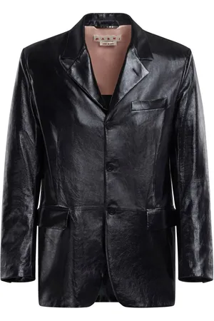 Marni Lederjacke mit Glanzoptik