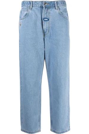 A Bathing Ape Weite Jeans mit Patch-Detail