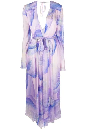 FORTE FORTE Seidenkleid mit Blumen-Print