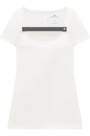Courrèges Kleid mit kurzen Ärmeln