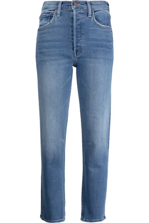 Mother Front-fastening cropped jeans