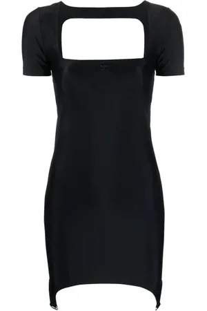Courrèges Minikleid mit eckigem Ausschnitt