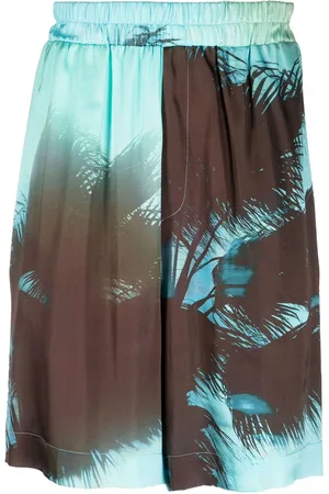 LANEUS Shorts mit Palmen-Print