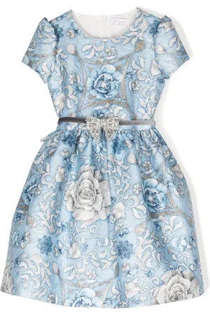 MONNALISA Clarissa Jacquard-Kleid mit Blumenmuster