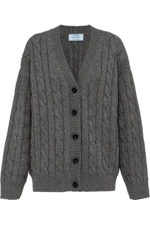 Prada Kaschmircardigan mit Zopfmuster